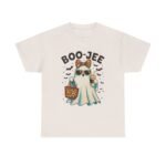 Boo-Jee Ghost Tee - Spooky Chic Unisex Heavy Cotton T-Shirt for Halloween, Ghost Lover Gift, Fall Fashion, Cozy Autumn Vibes, Casual Wear - Image 9