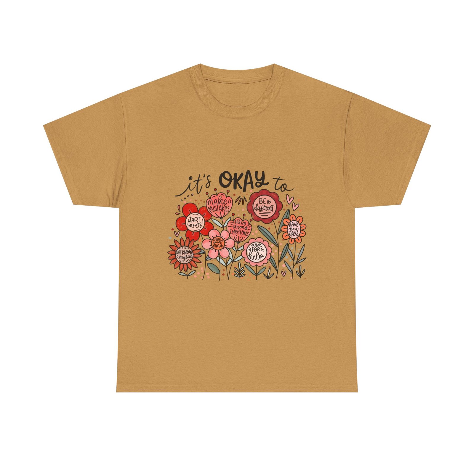 7926718775441166005_2048.jpeg Floral Quote Tee: It's Okay To Not Be Okay, Motivational Gift, Self-Care Apparel, Floral Design Tee, Unisex T-Shirt, Casual Wear - Image 15