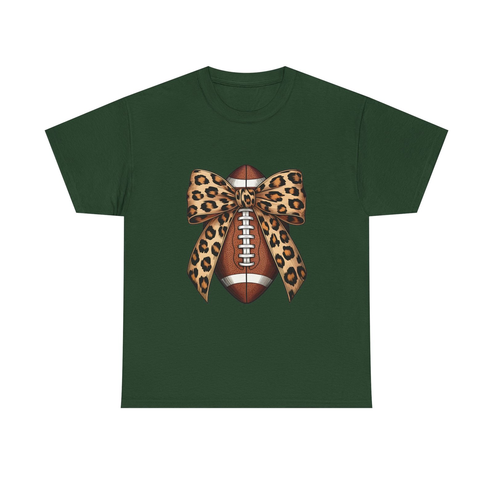 8880106790141391926_2048.jpeg Leopard Bow Football Tee | Unisex Heavy Cotton T-Shirt, Sports Shirt, Game Day Outfit, Fall Fashion, Birthday Gift - Image 22