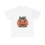 Halloween Pumpkin Graphic Tee, Unisex Cotton T-Shirt for Fall, Halloween Party Outfit, Funny Pumpkin Shirt, Autumn Apparel - Image 2