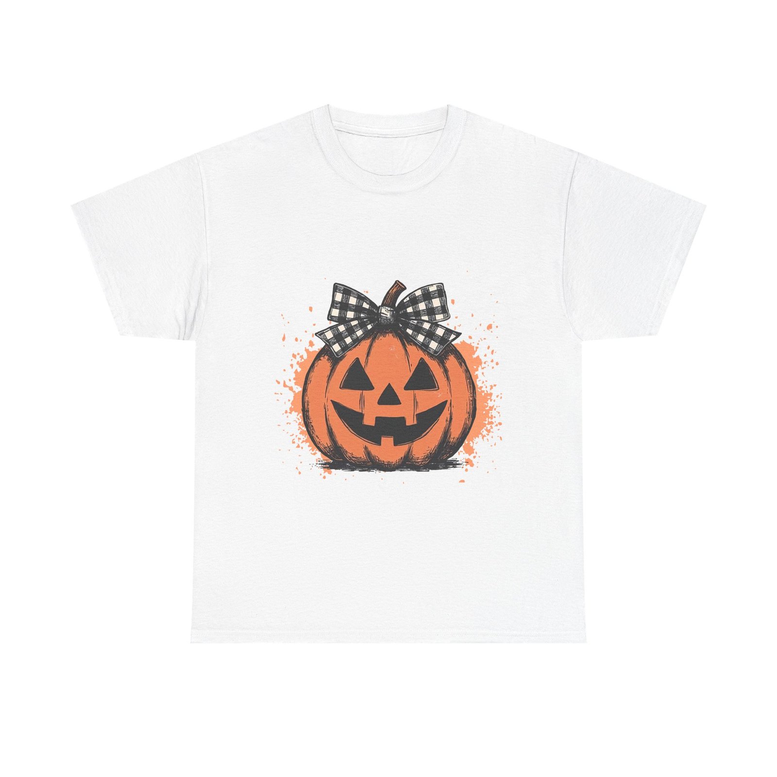 9020513255682996965_2048.jpeg Halloween Pumpkin Graphic Tee, Unisex Cotton T-Shirt for Fall, Halloween Party Outfit, Funny Pumpkin Shirt, Autumn Apparel - Image 2
