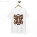Leopard Bow Football Tee | Unisex Heavy Cotton T-Shirt, Sports Shirt, Game Day Outfit, Fall Fashion, Birthday Gift - Image 5