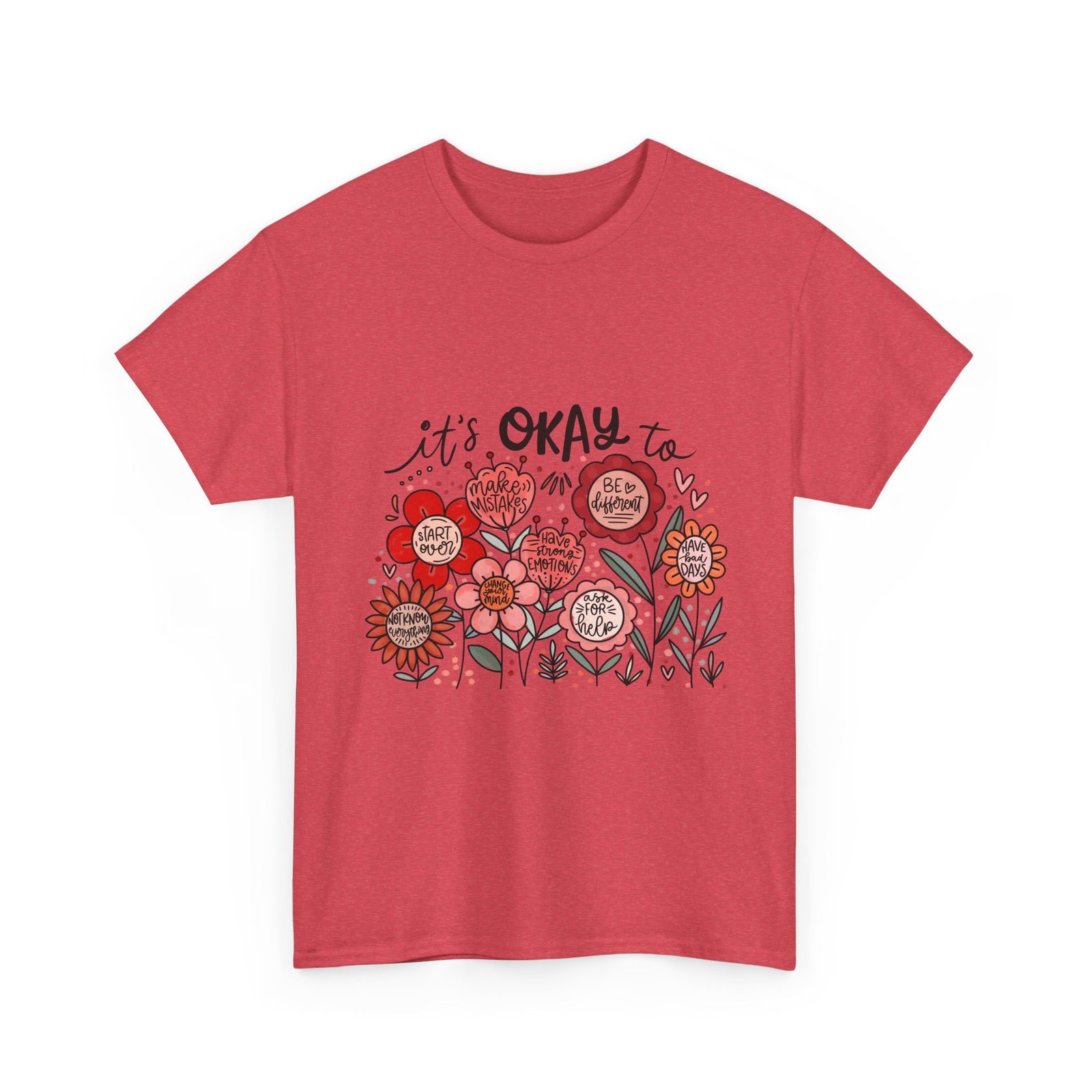 9166924984948452751_2048.jpeg Floral Quote Tee: It's Okay To Not Be Okay, Motivational Gift, Self-Care Apparel, Floral Design Tee, Unisex T-Shirt, Casual Wear - Image 38