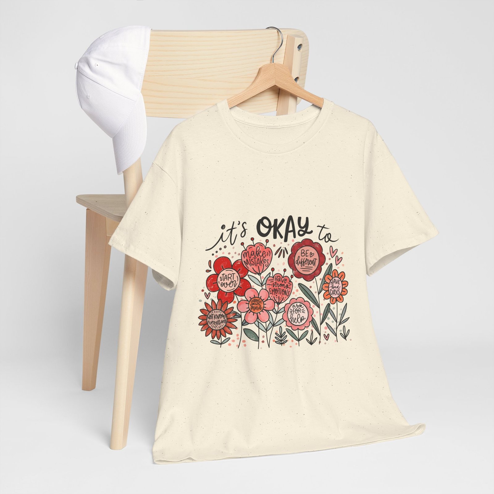 9291101721088122292_2048.jpeg Floral Quote Tee: It's Okay To Not Be Okay, Motivational Gift, Self-Care Apparel, Floral Design Tee, Unisex T-Shirt, Casual Wear - Image 27