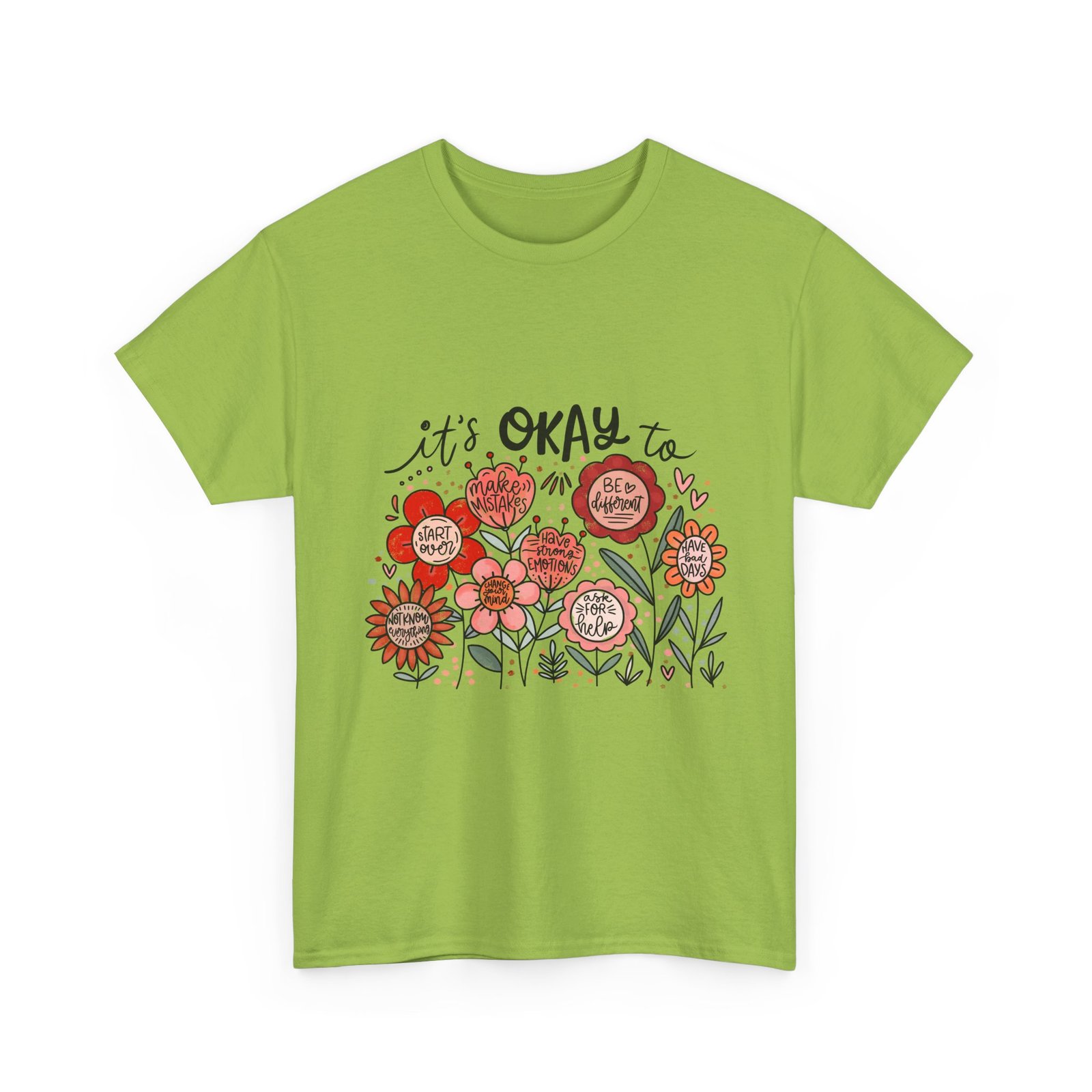 9420378635864893829_2048.jpeg Floral Quote Tee: It's Okay To Not Be Okay, Motivational Gift, Self-Care Apparel, Floral Design Tee, Unisex T-Shirt, Casual Wear - Image 34