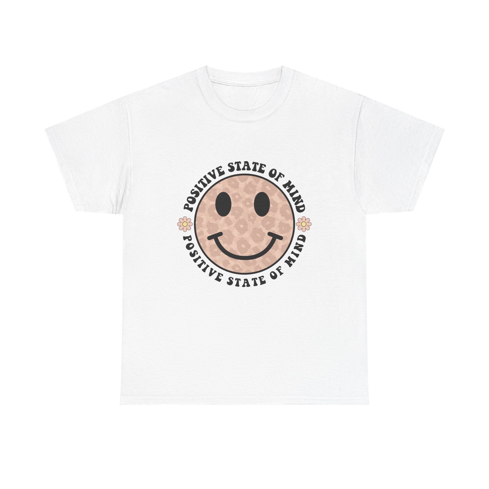 9666735954119692348_2048.jpeg Positive Vibes Unisex Tee - Smiley Face, Mental Health Awareness, Gift for Friends, Casual Comfort, Everyday Wear - Image 1