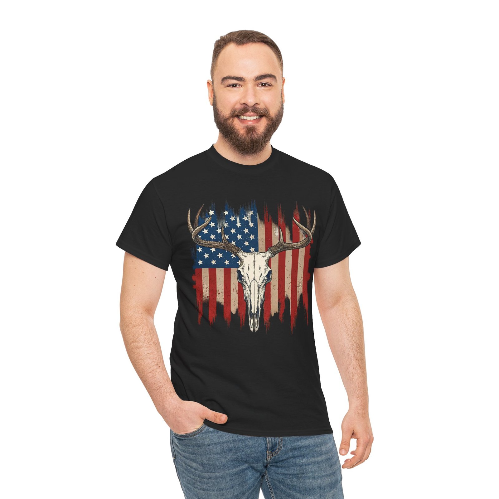 9798239721789491875_2048.jpeg Rustic American Pride Tee, Unisex Heavy Cotton Tee, Perfect for BBQs, Patriotic Events, Outdoor Adventures, Gifts for Hunters - Image 15